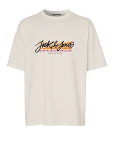 Jack & Jones Printed T-shirt For boys -Buttercream - 12256938