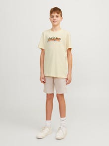 Jack & Jones Spausdintas raštas Marškinėliai For boys -Buttercream - 12256938