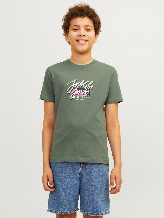 Jack & Jones Nadruk T-shirt Dla chłopców - 12256938