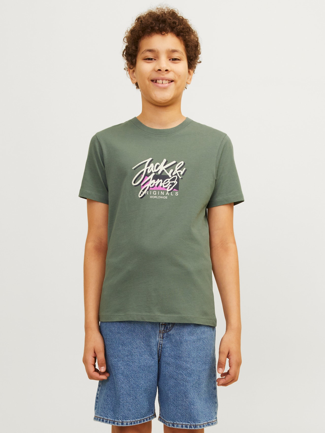 Jack & Jones T-shirt Estampar Para meninos -Laurel Wreath - 12256938