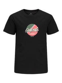 Jack & Jones Tryck T-shirt För pojkar -Black - 12256938