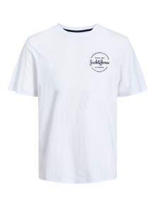 Jack & Jones Plus Size 3-pakkainen Painettu T-paita -White - 12256944