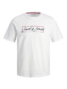 Jack & Jones Plus Size 2-pakuotės Spausdintas raštas Marškinėliai -Navy Blazer - 12256958