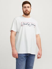 Jack & Jones Plus Size 2-pak Nadruk T-shirt -Navy Blazer - 12256958