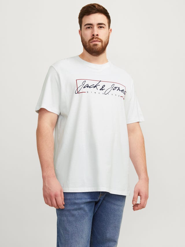 Jack & Jones Plus Size Paquete de 2 T-shirt Estampar - 12256958