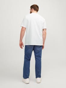 Jack & Jones Plus Size 2-pakuotės Spausdintas raštas Marškinėliai -Navy Blazer - 12256958