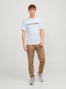Jack & Jones Logo Rundhals T-shirt -Bright White - 12256971