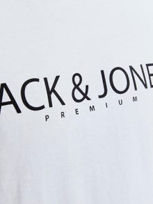Jack & Jones Logo Ümmargune kaelus T-särk -Bright White - 12256971
