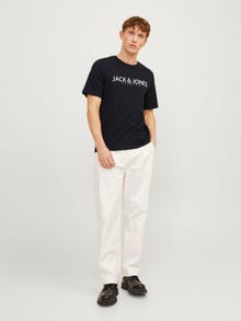 Jack & Jones Logo Crew neck T-shirt -Black Onyx - 12256971