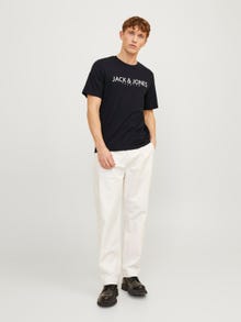 Jack & Jones Logo Pyöreä pääntie T-paita -Black Onyx - 12256971