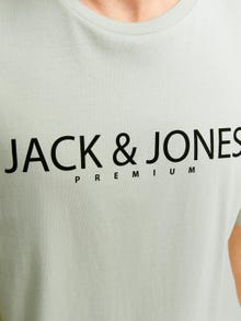 Jack & Jones Logo Crew neck T-shirt -Green Tint - 12256971