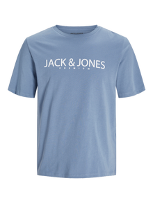 Jack & Jones Logo Crew neck T-shirt -Troposphere - 12256971