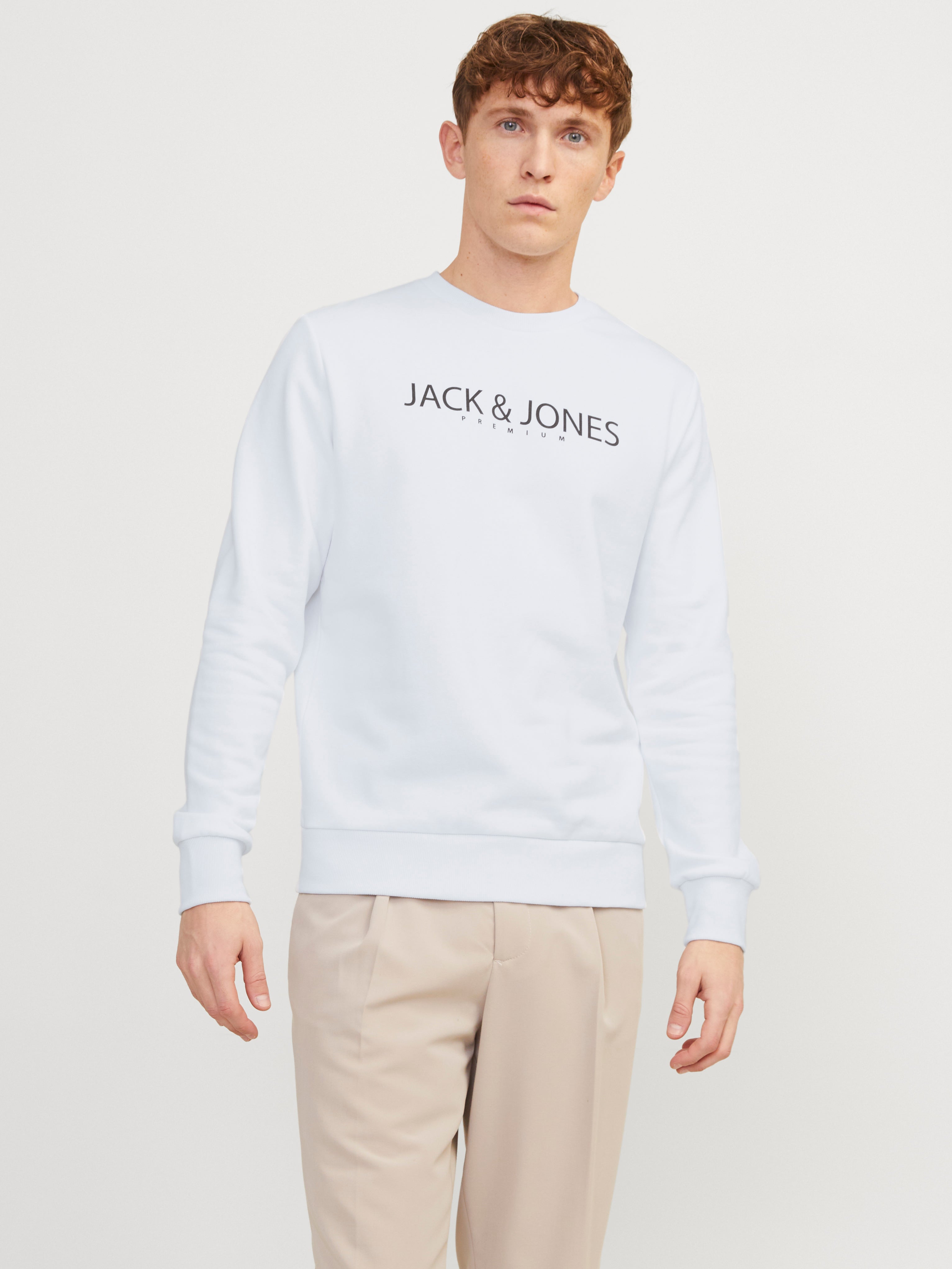 Jack & Jones Printed Crew neck Sweatshirt - 12256972