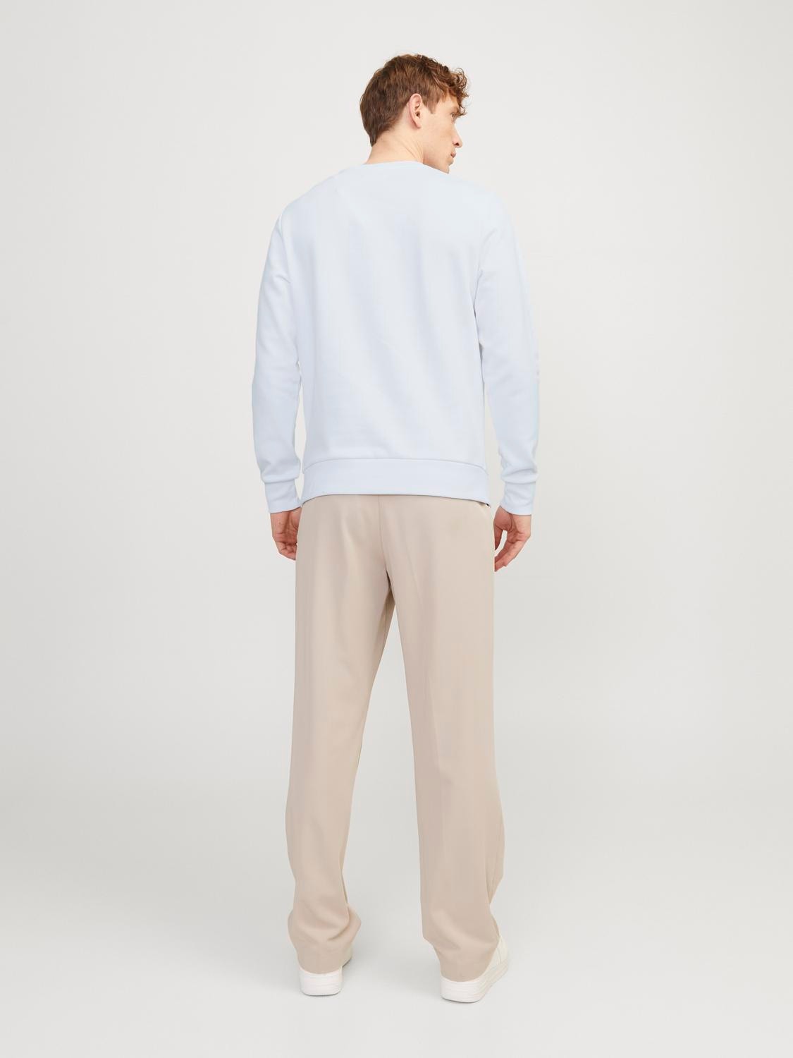 Jack & Jones Gedrukt Sweatshirt met ronde hals -Bright White - 12256972