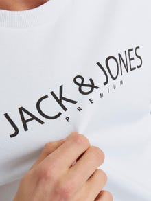 Jack & Jones Potištěný Mikina s kulatým výstřihem -Bright White - 12256972