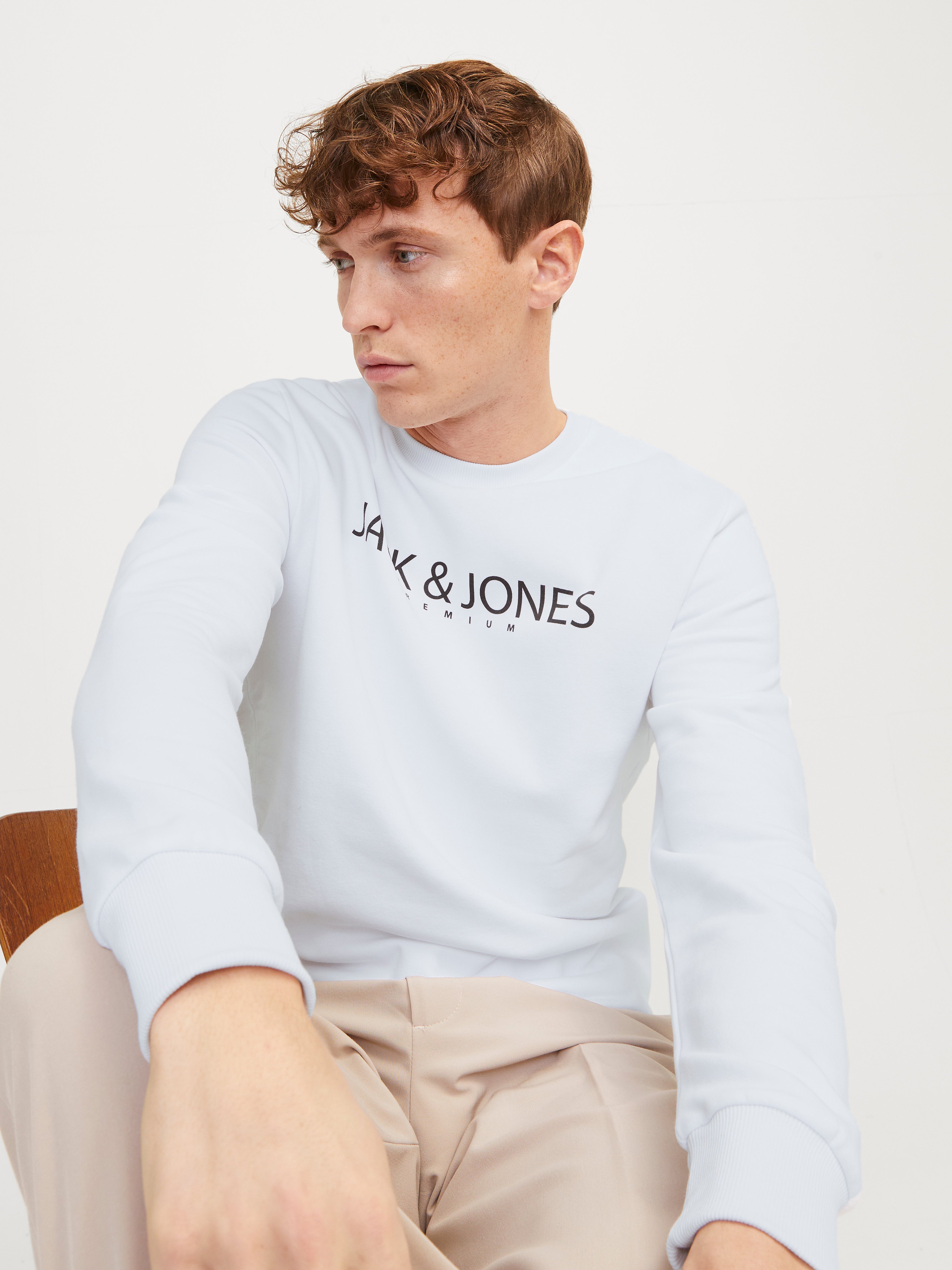 Jack & Jones Printed Crewn Neck Sweatshirt - 12256972