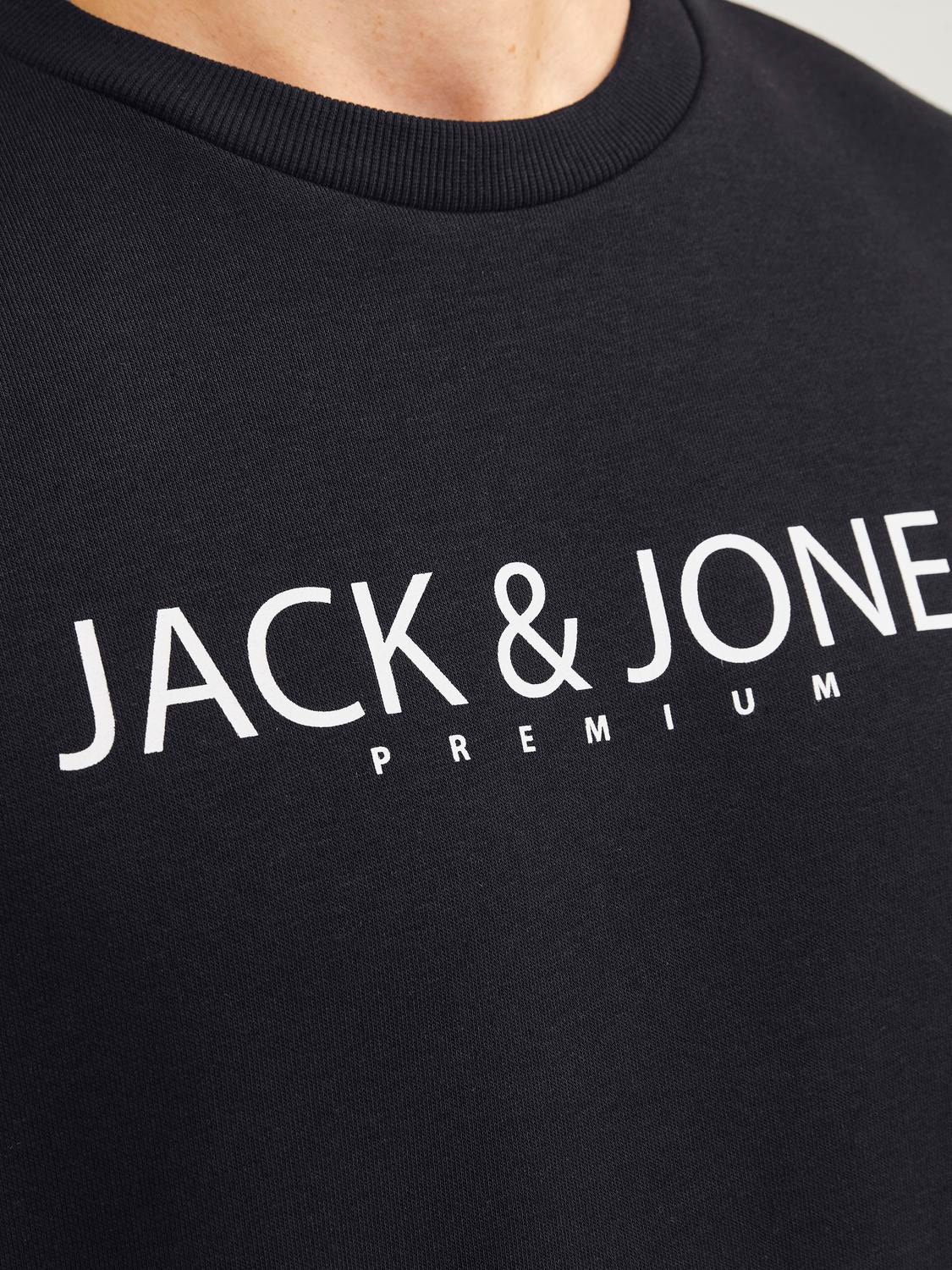 Jack & Jones Sweat à col rond Imprimé -Black Onyx - 12256972