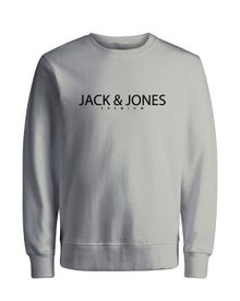 Jack & Jones Printed Crew neck Sweatshirt -Green Tint - 12256972