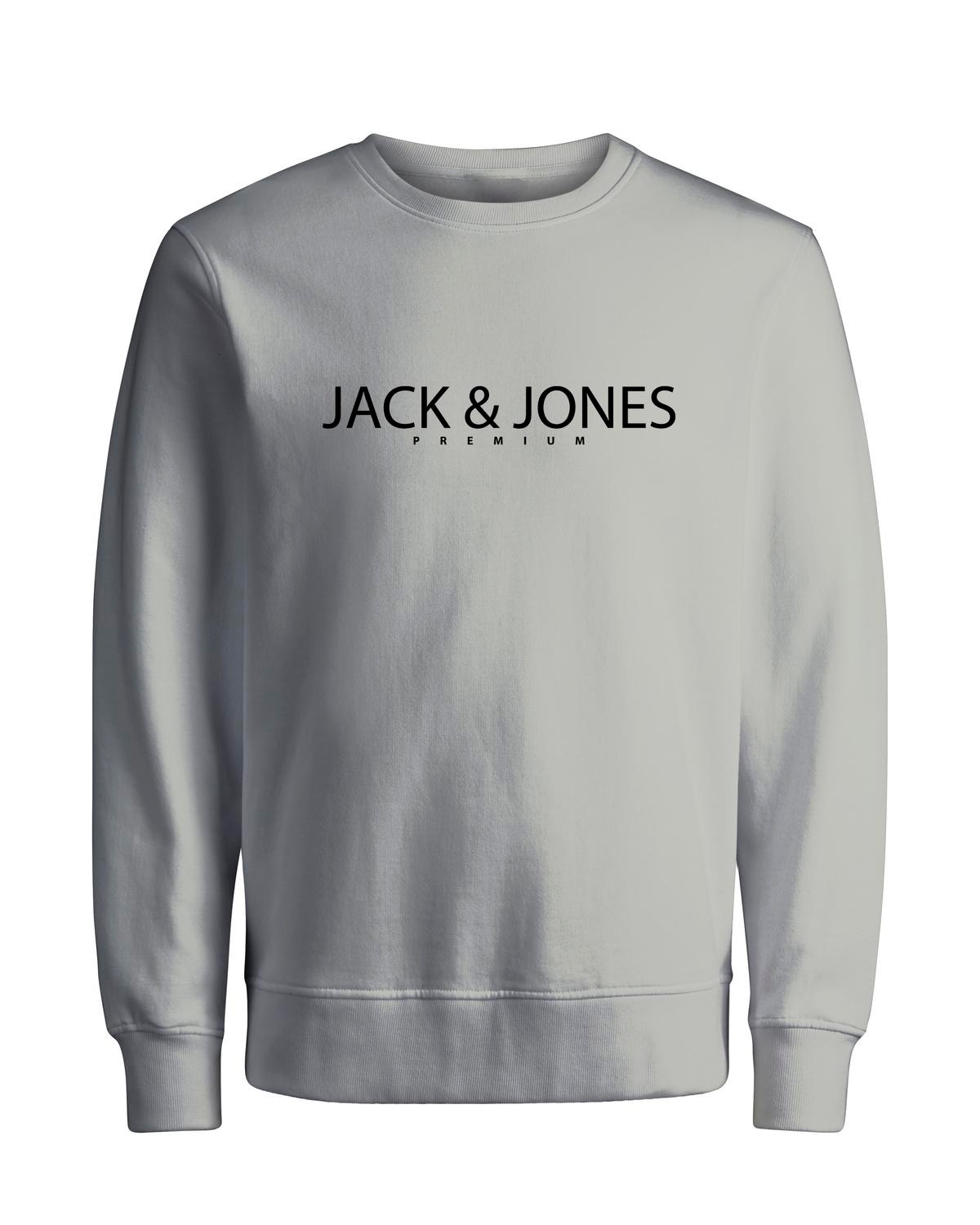 Jack & Jones Printed Crewn Neck Sweatshirt -Green Tint - 12256972