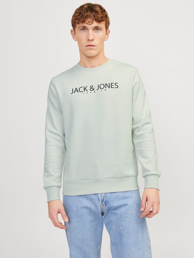 Jack & Jones Nyomott mintás Személyzeti nyakú pulóver - 12256972