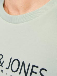 Jack & Jones Printed Crew neck Sweatshirt -Green Tint - 12256972