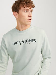 Jack & Jones Bedrukt Sweatshirt met ronde hals -Green Tint - 12256972