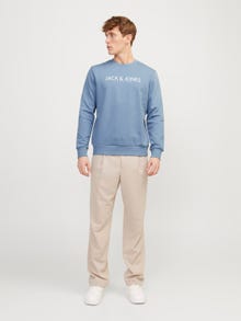 Jack & Jones Printet Sweatshirt med rund hals -Troposphere - 12256972