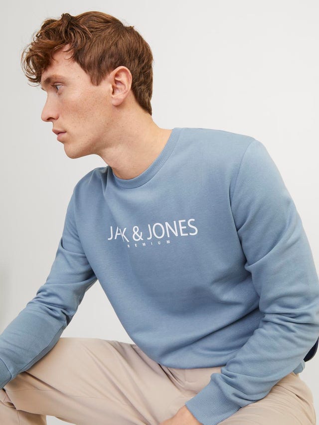Jack & Jones Printet Sweatshirt med rund hals - 12256972