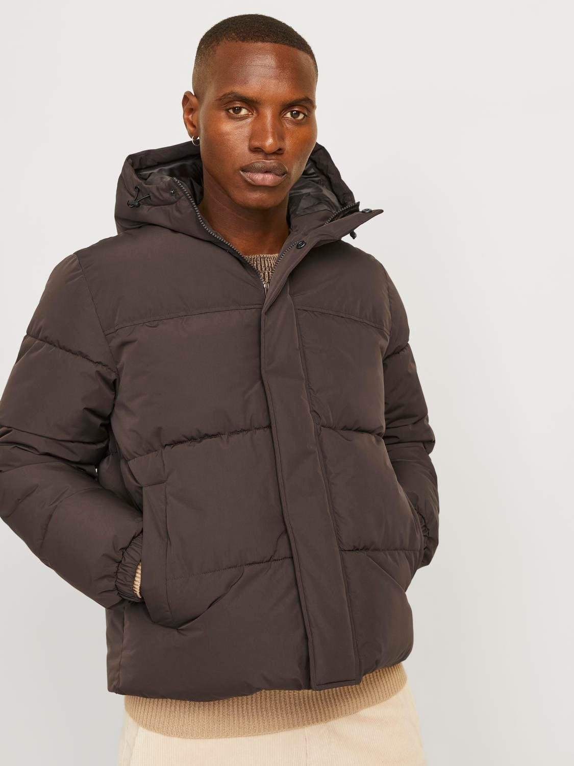 Brown puffer coat hotsell