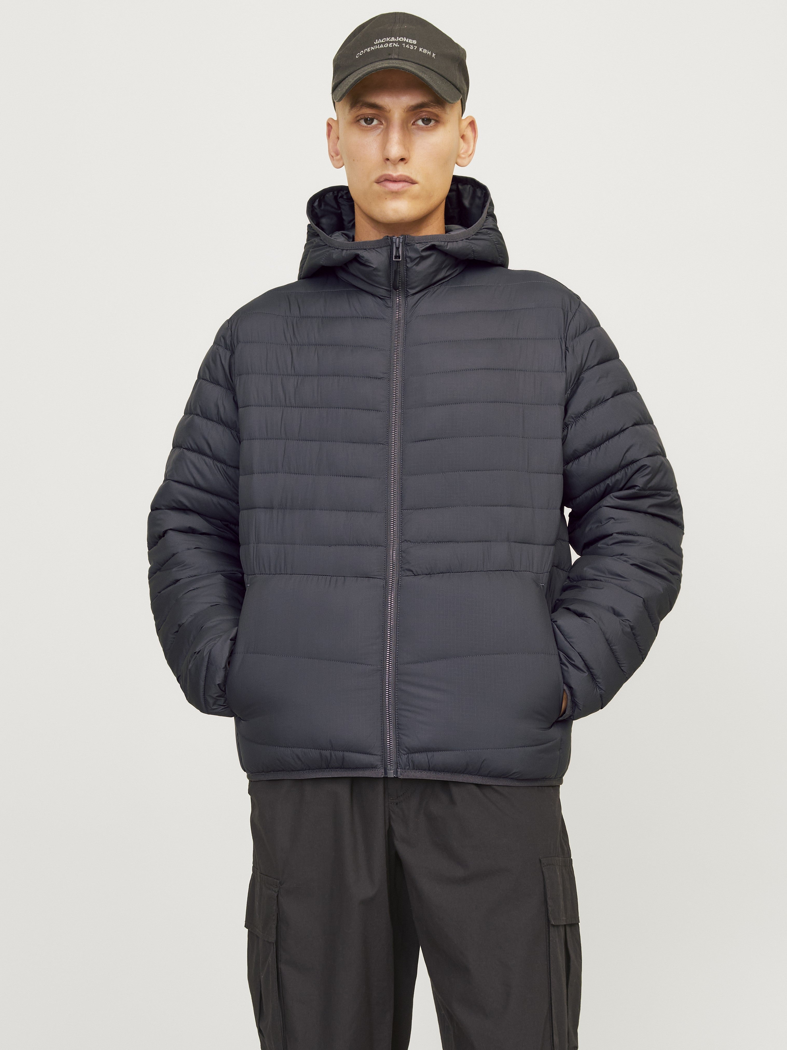 Dark grey puffer coat online