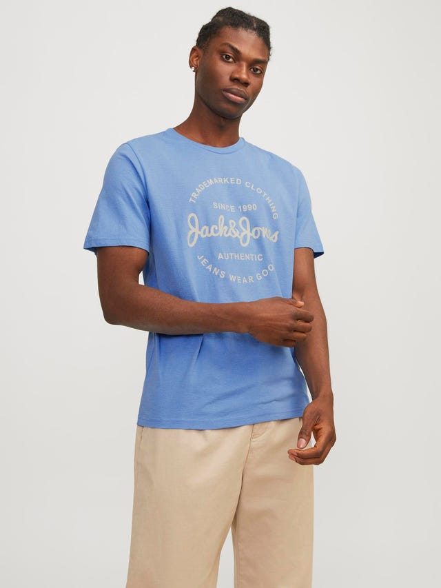 Jack & Jones 5er-pack Gedruckt Rundhals T-shirt - 12256984