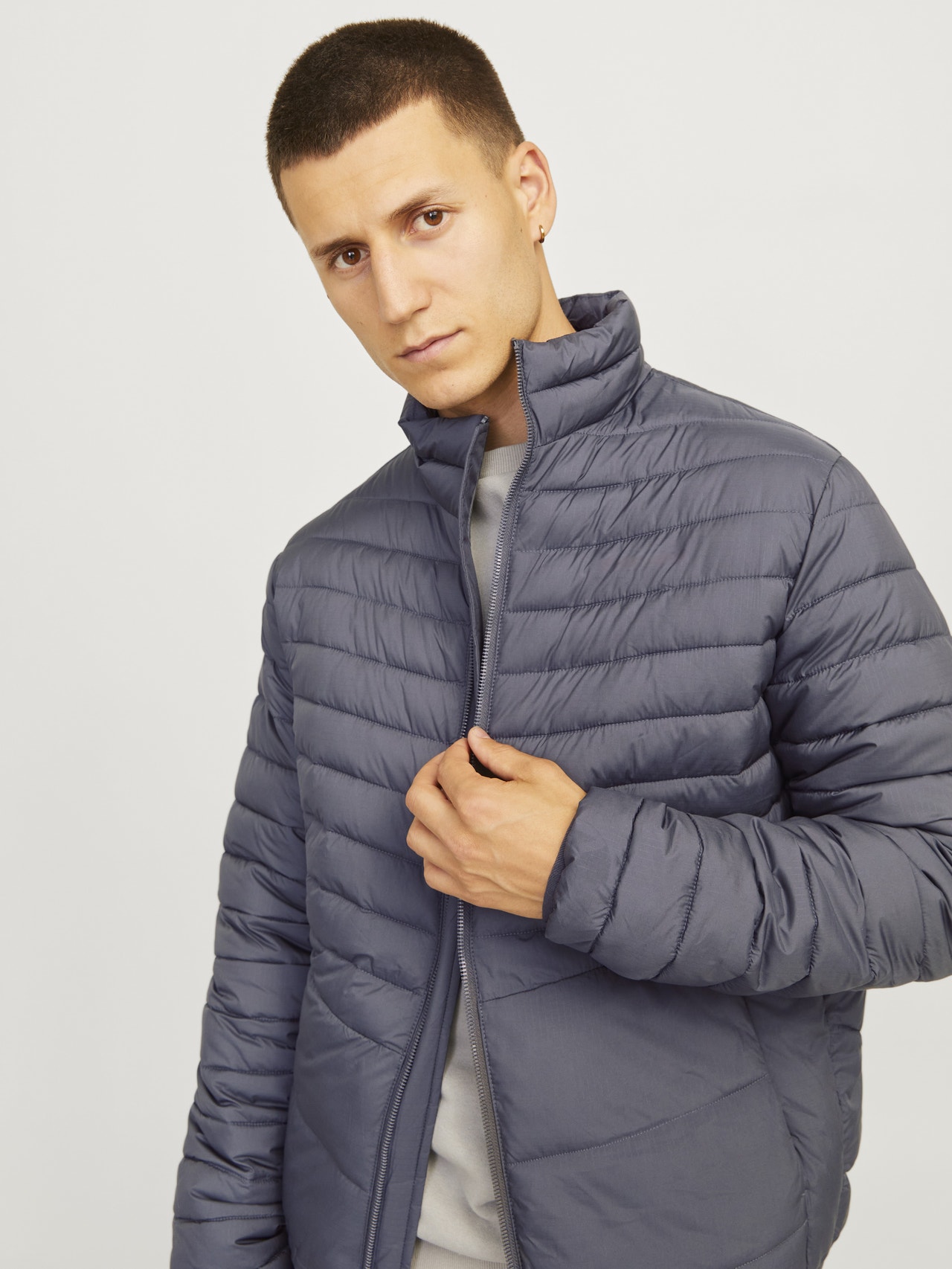 Jack & Jones Core hooded puffer jacket in black Jack & Jones Core hooded puffer jacket in black