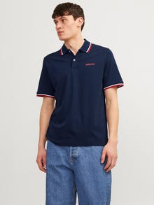 Jack & Jones 2-pack Printed Polo T-shirt -Navy Blazer - 12256996