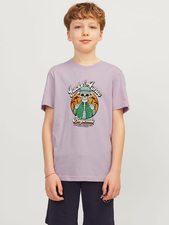Jack & Jones Nadruk T-shirt Dla chłopców - 12257131
