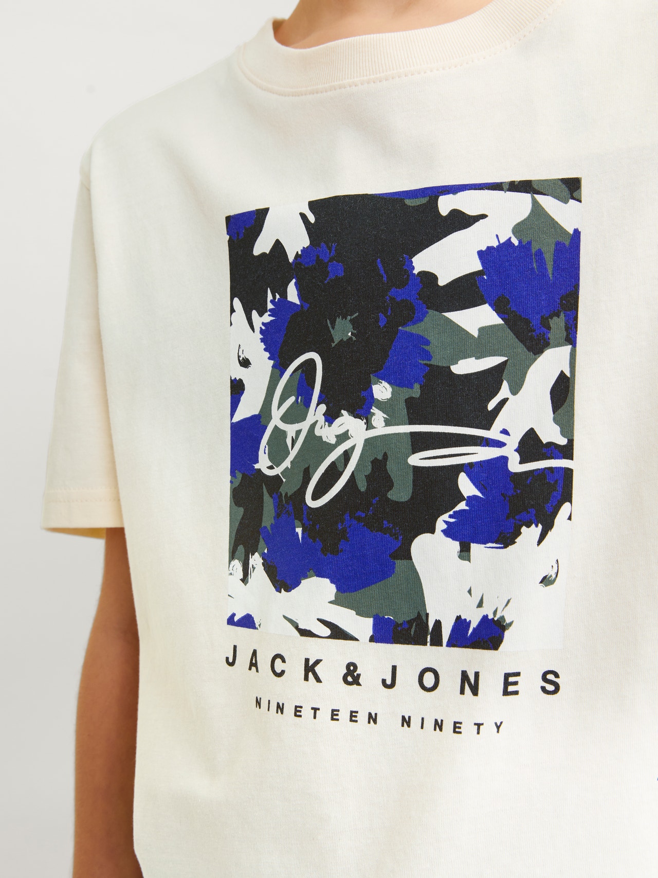 Jack & Jones Trükitud T-särk Junior -Buttercream - 12257133