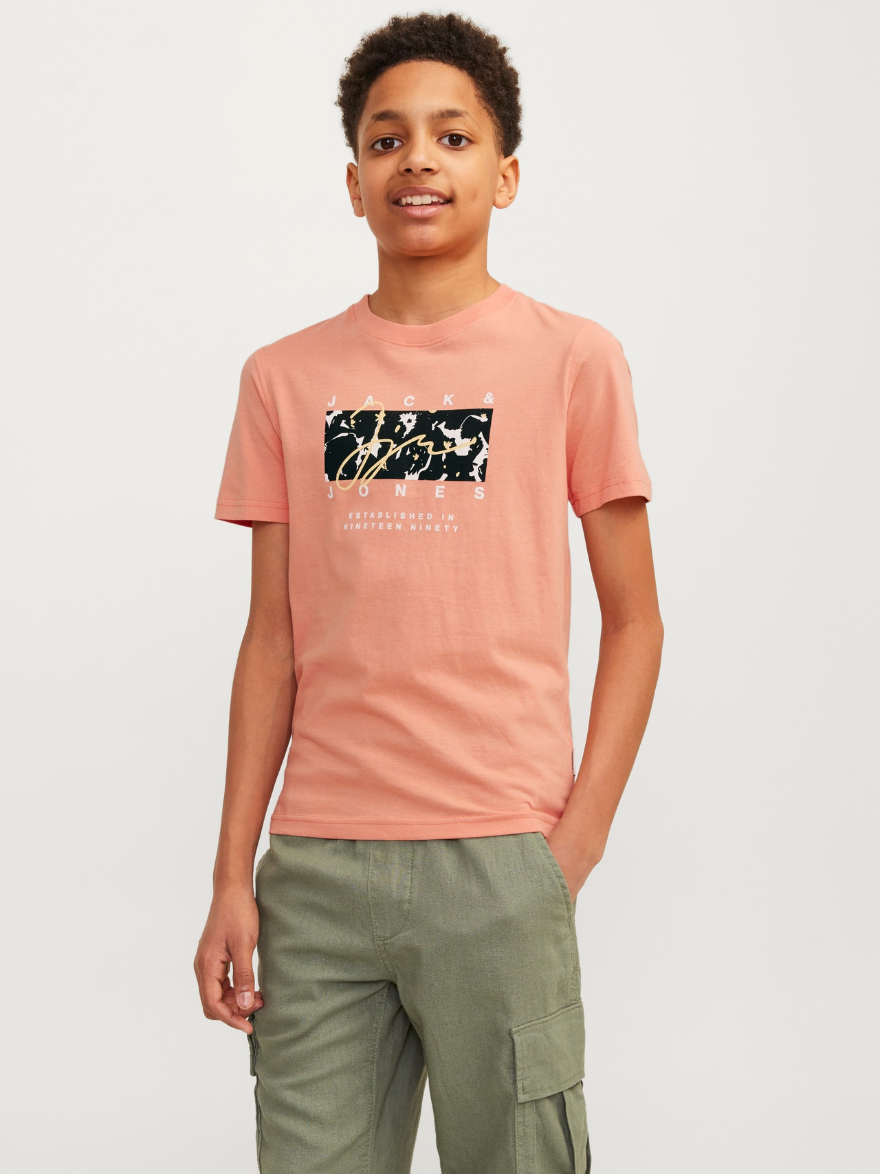 Jack & Jones Nadruk T-shirt Dla chłopców -Canyon Sunset - 12257133