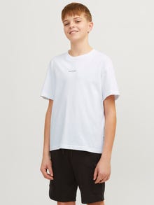 Jack & Jones Nadruk T-shirt Dla chłopców -Bright White - 12257134