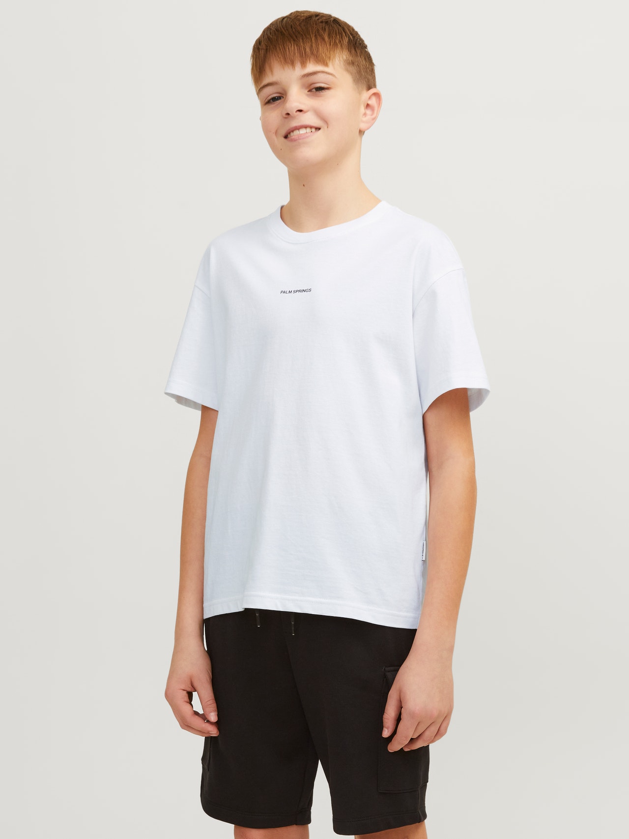 Jack & Jones Nyomott mintás Trikó Ifjúsági -Bright White - 12257134