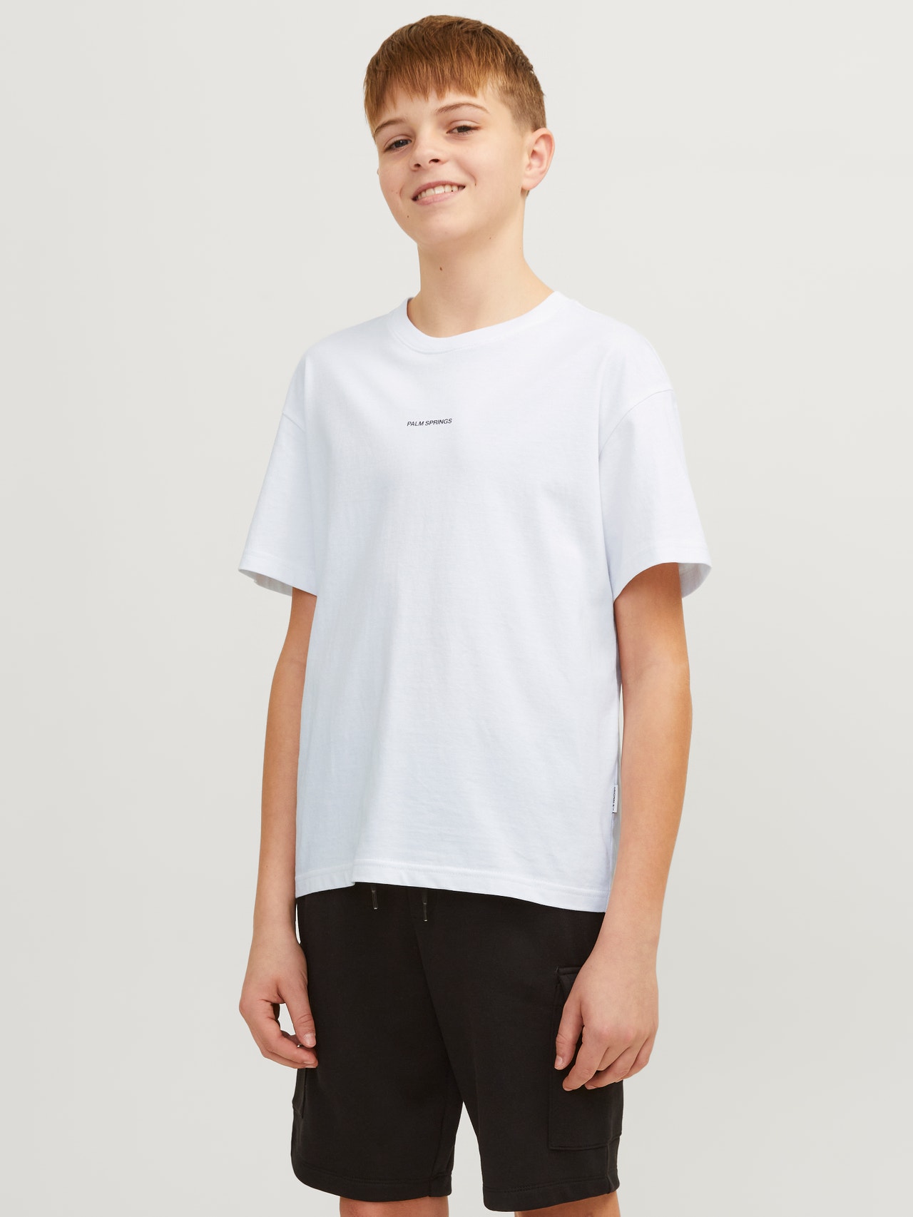 Jack & Jones Printet T-shirt Til drenge -Bright White - 12257134