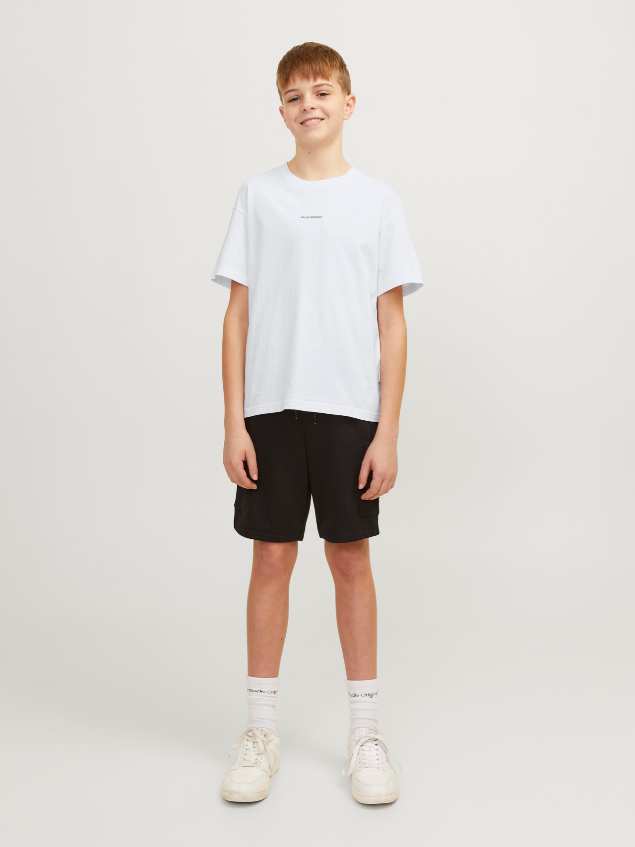 Jack & Jones Nadruk T-shirt Dla chłopców -Bright White - 12257134
