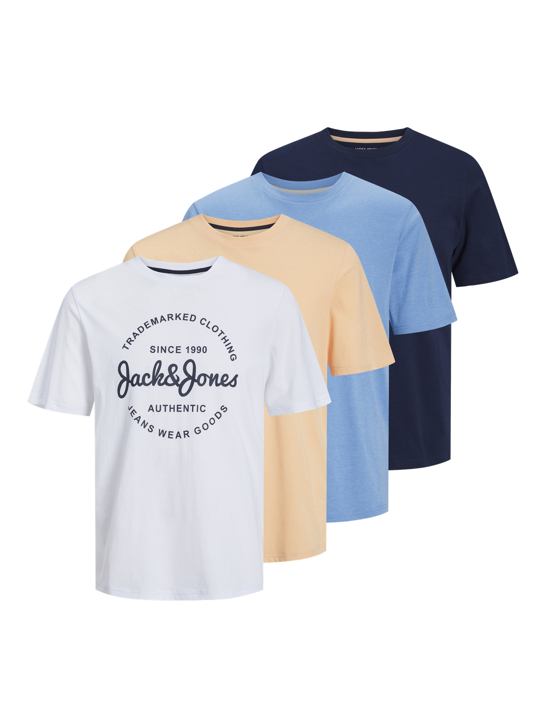Jack & Jones Plus Size Pack de 5 T-shirt Imprimé -Apricot Ice - 12257135