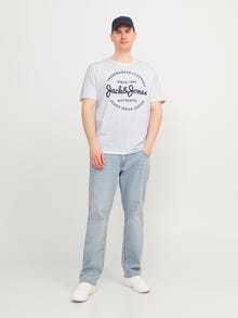Jack & Jones Plus Size 5-pack Tryck T-shirt -Apricot Ice - 12257135