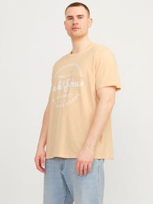 Jack & Jones Plus Size 5-pack Bedrukt T-shirt -Apricot Ice - 12257135