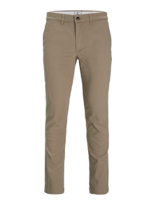 Jack & Jones Παντελόνι Regular Fit με στενή εφαρμογή Μίνι -Beige - 12257287