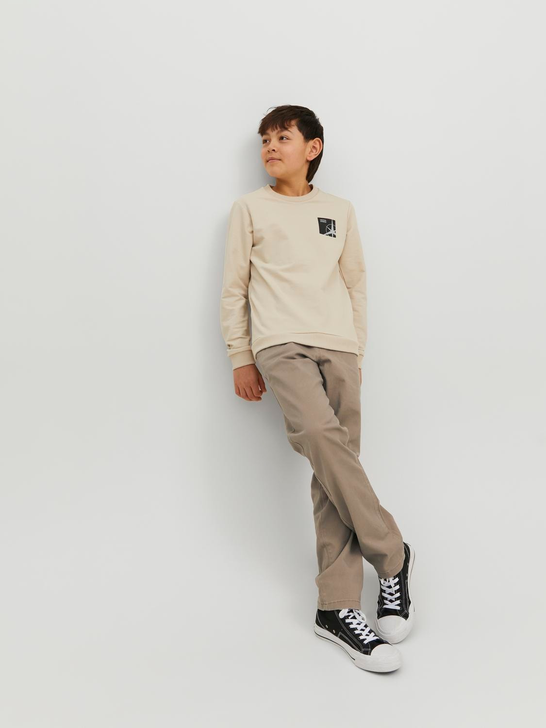 Jack & Jones Παντελόνι Regular Fit με στενή εφαρμογή Μίνι -Beige - 12257287