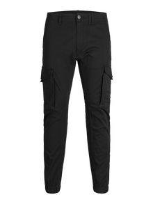 Jack & Jones Παντελόνι Slim Fit Cargo Μίνι -Black - 12257296