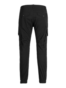 Jack & Jones Παντελόνι Slim Fit Cargo Μίνι -Black - 12257296