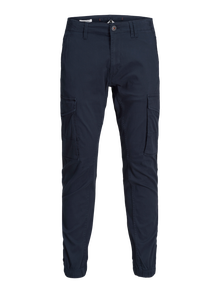 Jack & Jones Παντελόνι Slim Fit Cargo Μίνι -Navy Blazer - 12257296