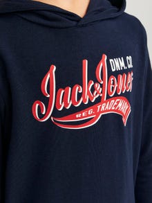 Jack & Jones Printet Hættetrøje Mini -Navy Blazer - 12257309