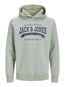 Jack & Jones Felpa con cappuccio Stampato Mini -Desert Sage - 12257309